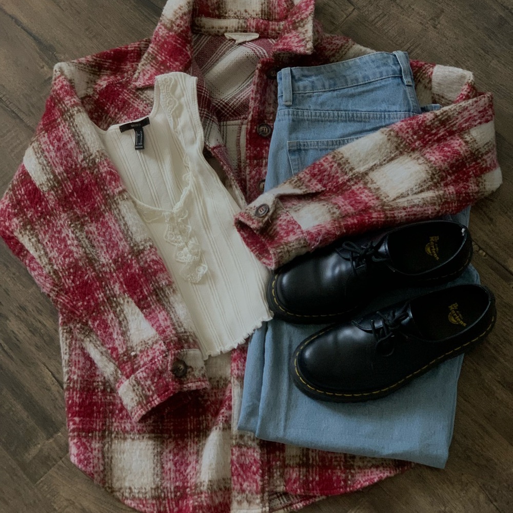 Flannel coat or cover up